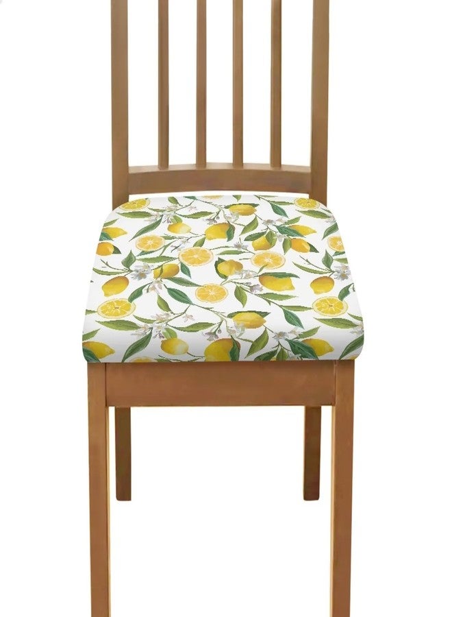 Pzuqiu Lemons Square Chair Cushion Cover for Dining Office Wear Resistant Chair Seat Slipcover Home Chair Essentials Comfy Soft Upholstered Chair Seat Covers - Image 2